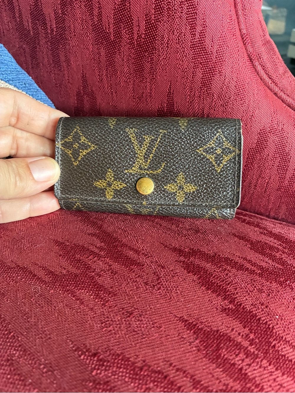 Louis Vuitton Monogram Canvas Key Holder in Brown and Gold